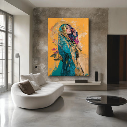 Arabic Flower Canvas Print Robussi