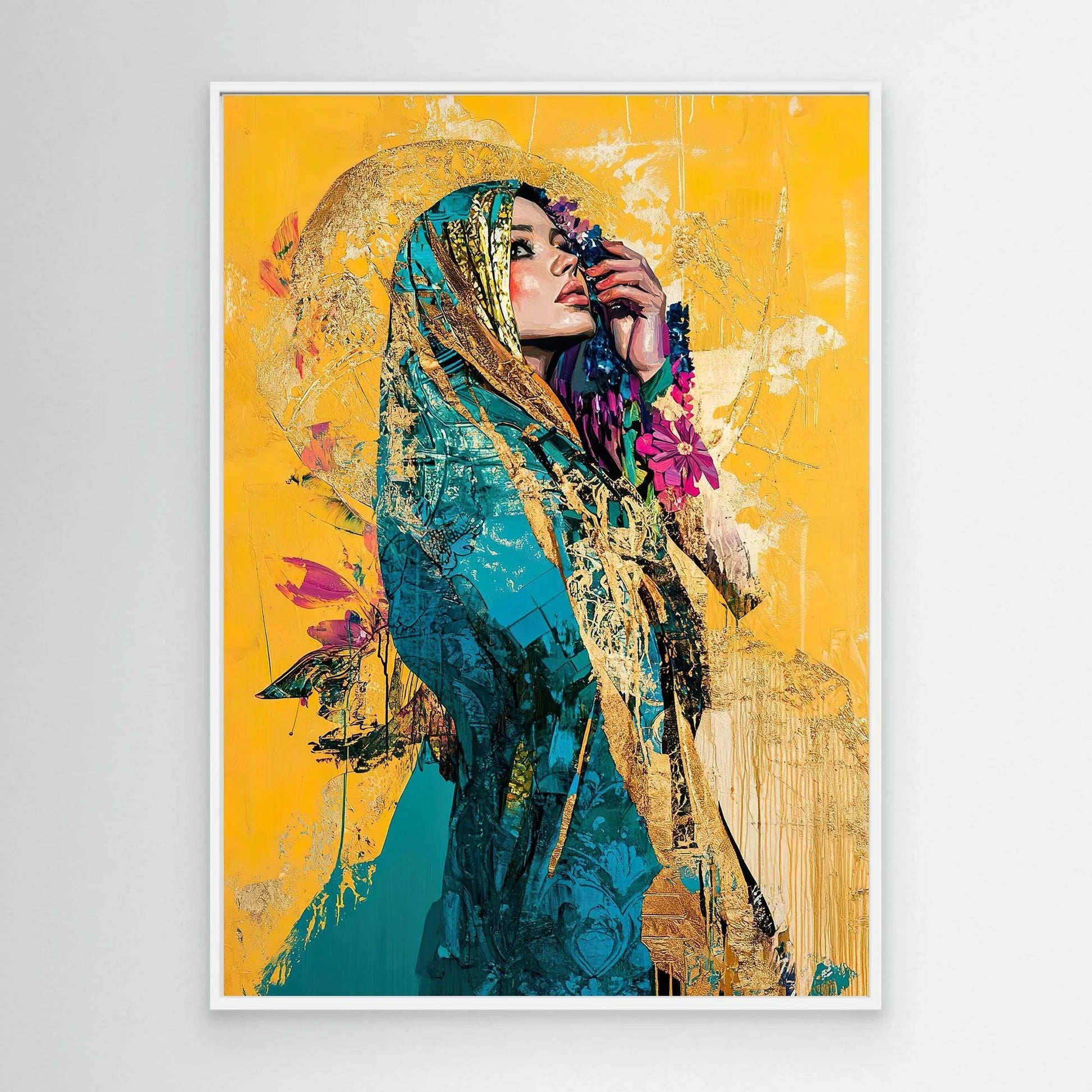 Arabic Flower Canvas Print Robussi