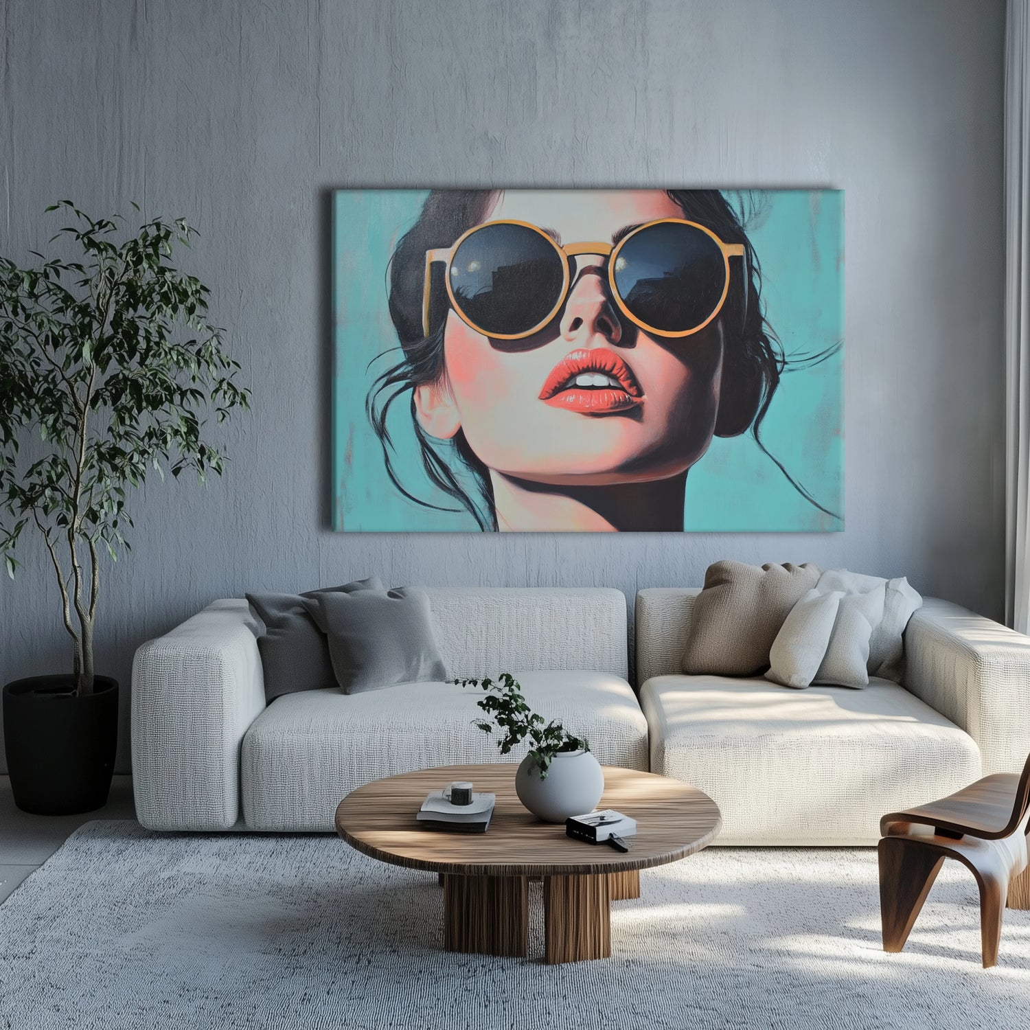 Beach Lady Canvas Print Robussi