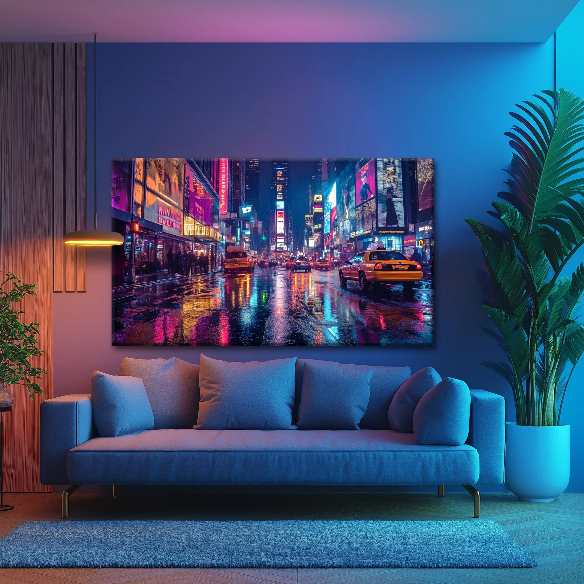 Busy City Canvas Print Robussi