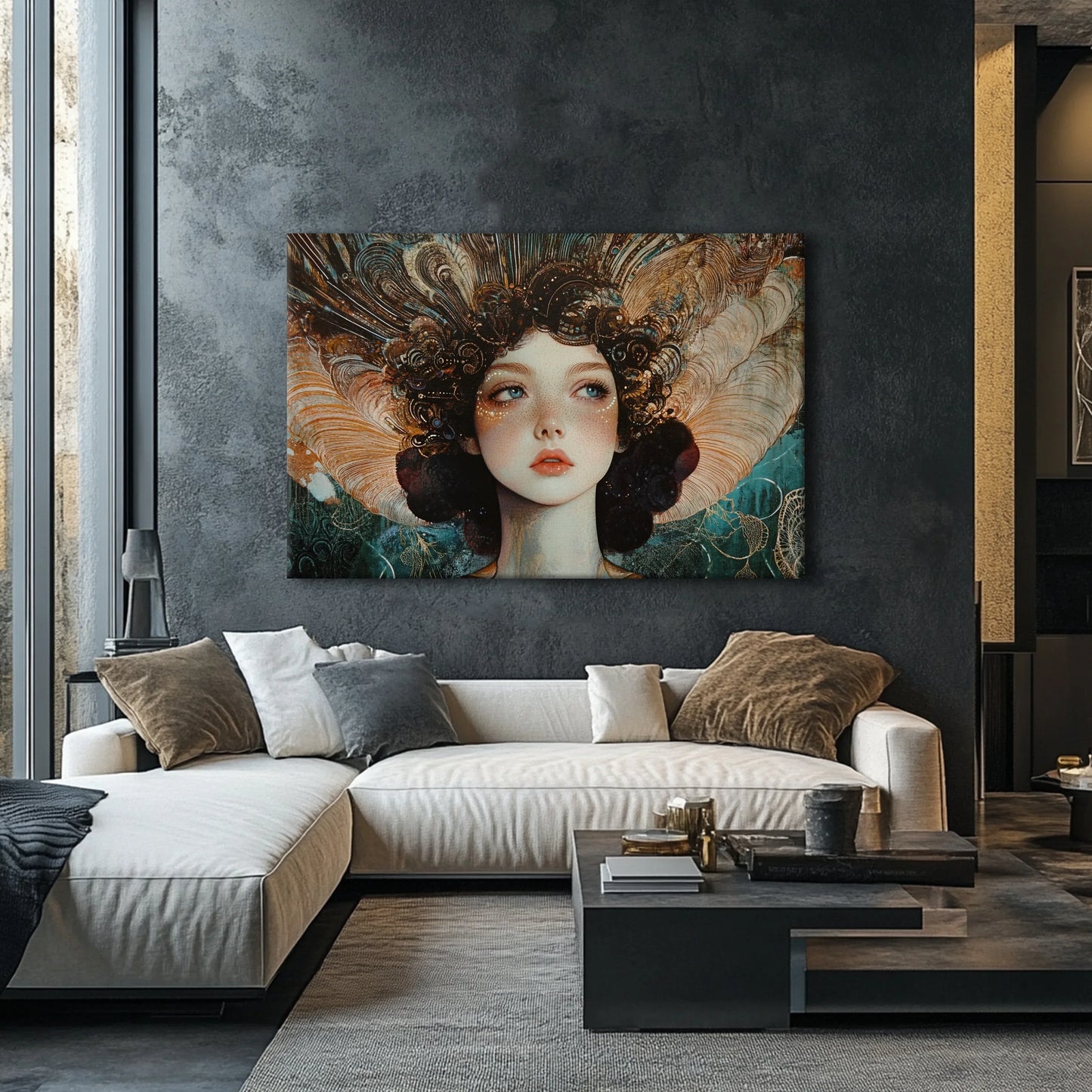 Butterfly Girl Canvas Print Robussi