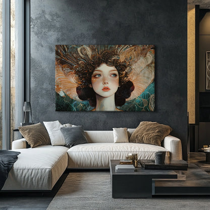 Butterfly Girl Canvas Print Robussi