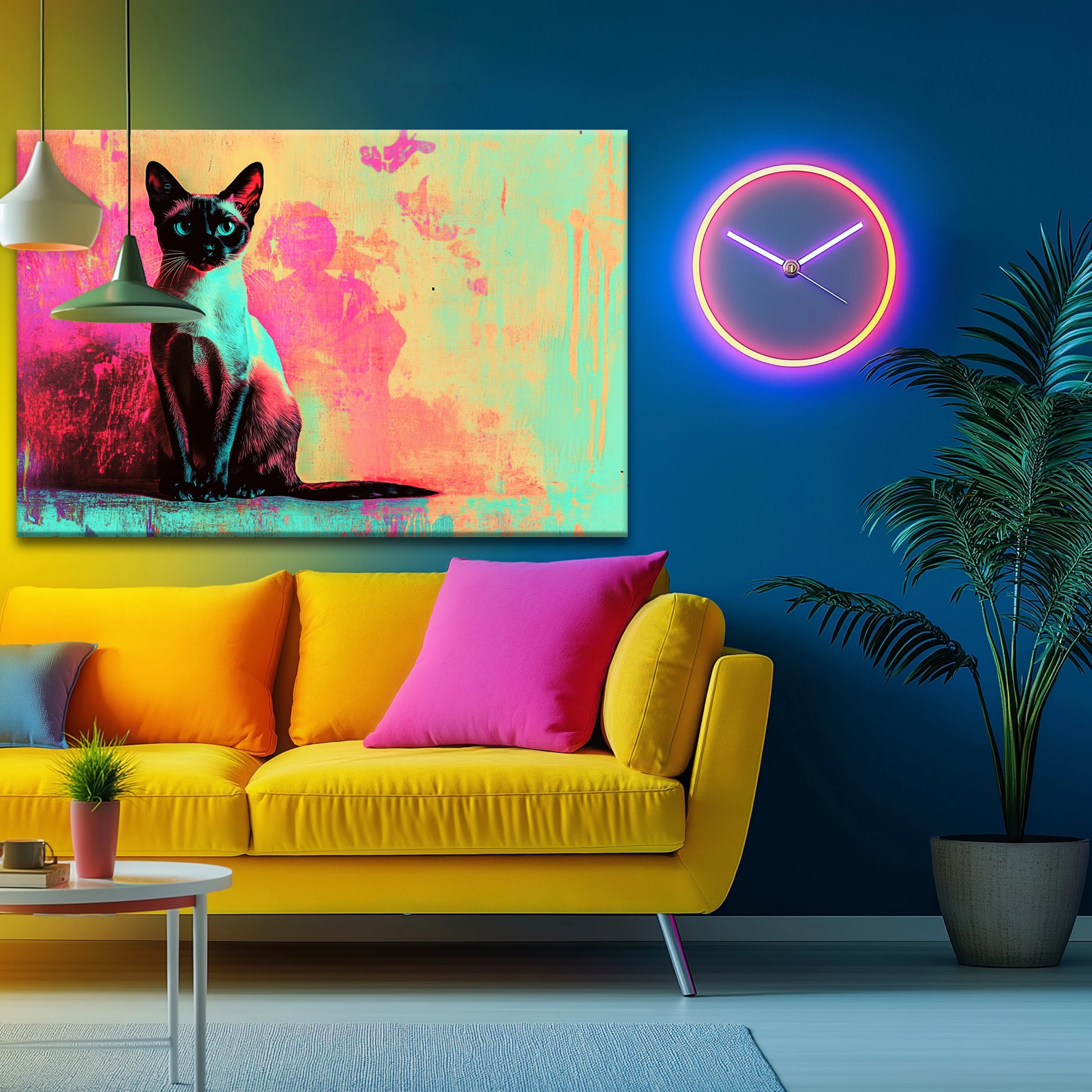 Colorful Wall Canvas Print Robussi