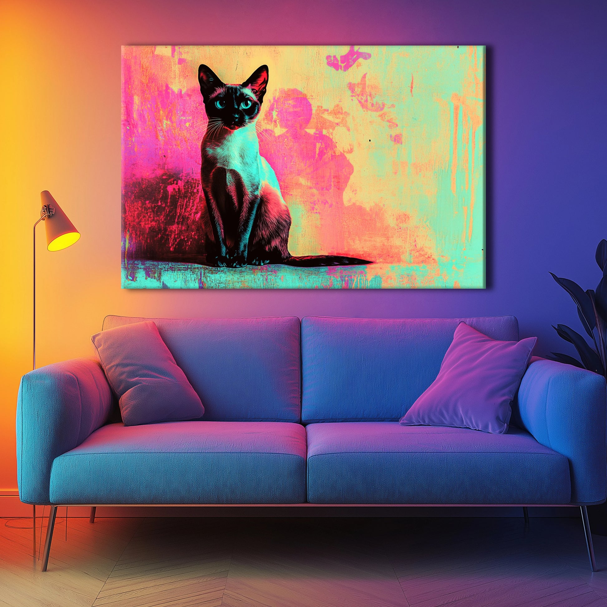 Colorful Wall Canvas Print Robussi