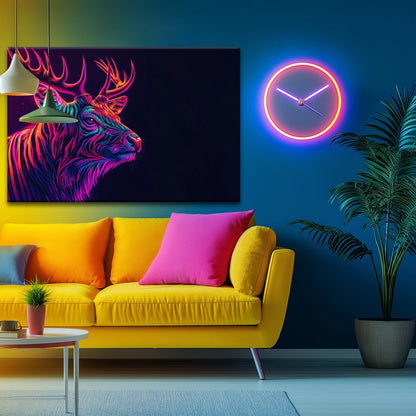 Colour Deer Canvas Print Robussi