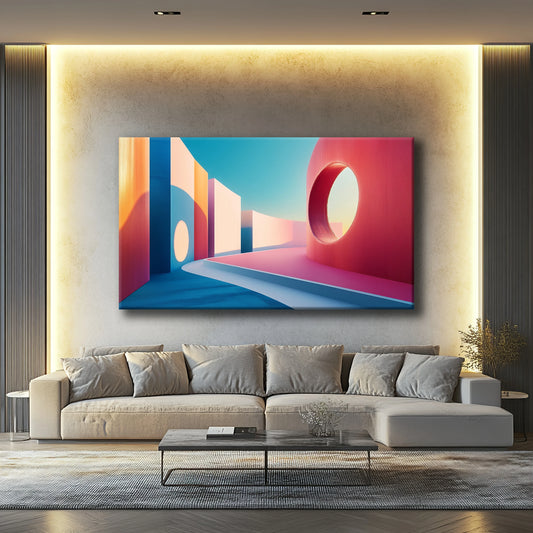Concrete Labyrinth Canvas Print Robussi