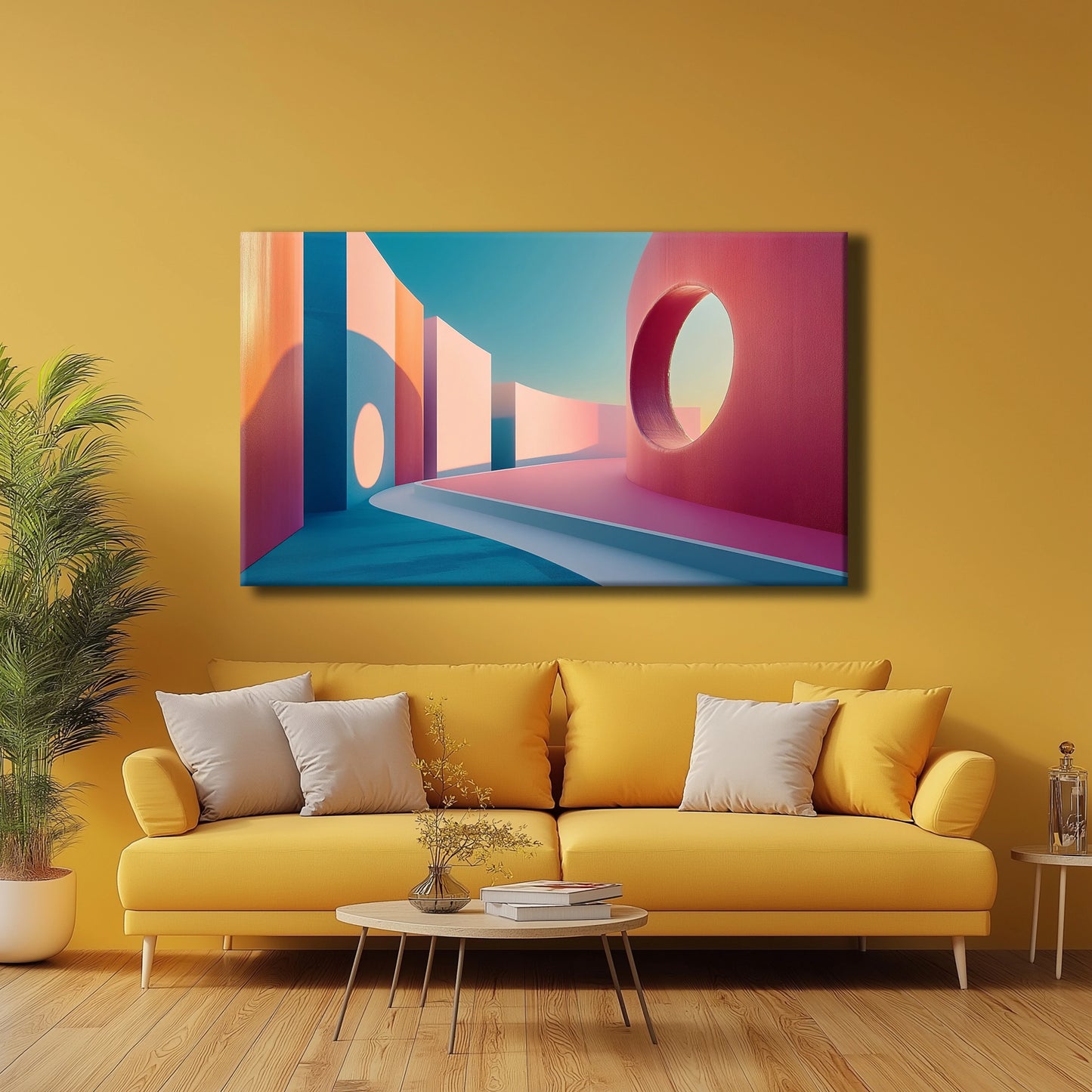 Concrete Labyrinth Canvas Print Robussi