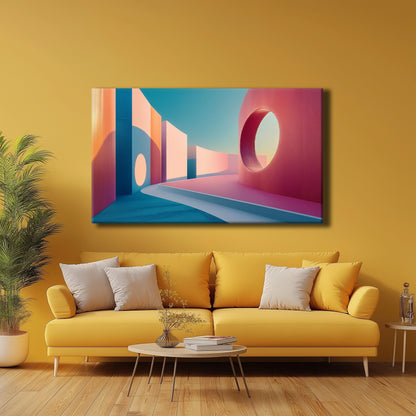 Concrete Labyrinth Canvas Print Robussi