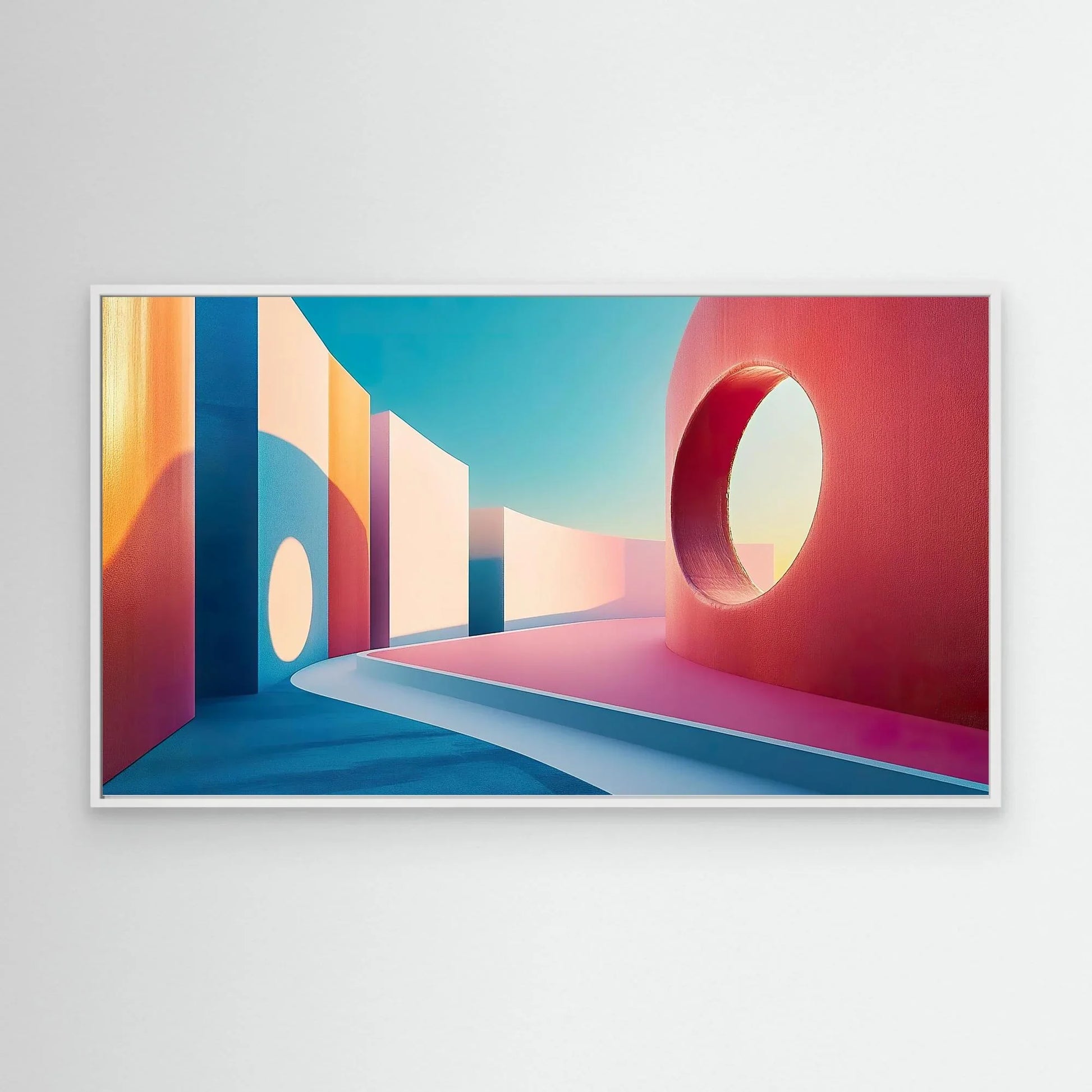 Concrete Labyrinth Canvas Print Robussi