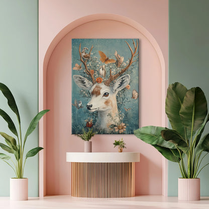Deer Mother Canvas Print Robussi