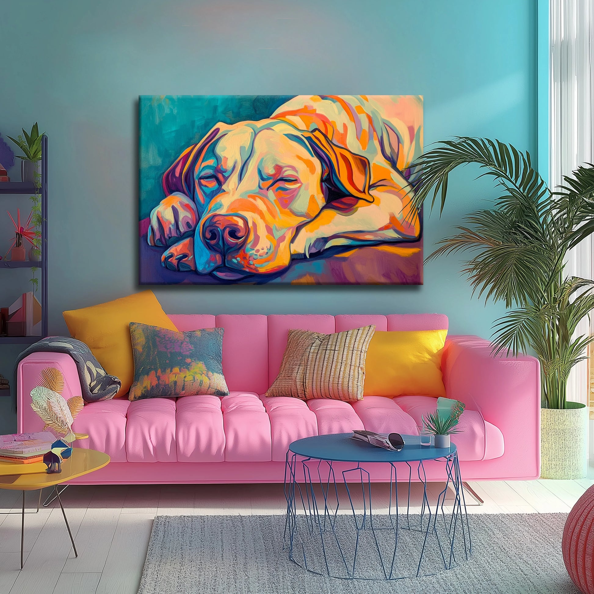 Dreaming Dog Canvas Print Robussi