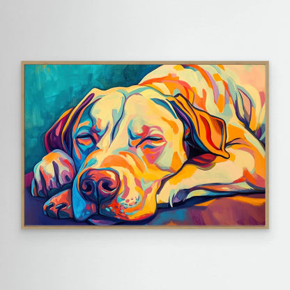 Dreaming Dog Canvas Print Robussi