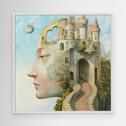 Face Castle Canvas Print Robussi