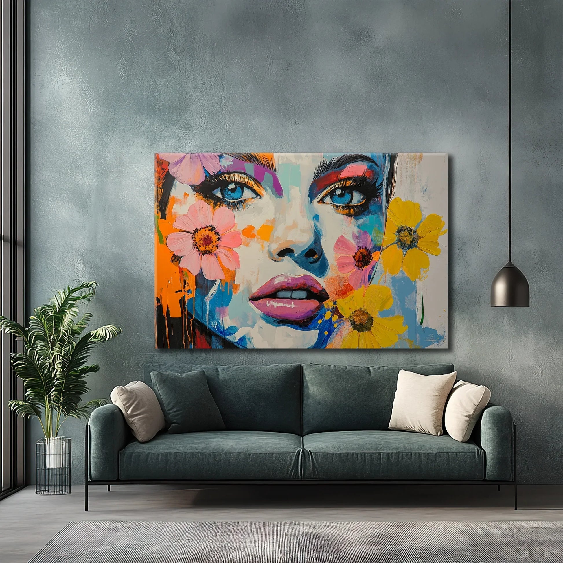 Flower Lady Canvas Print Robussi