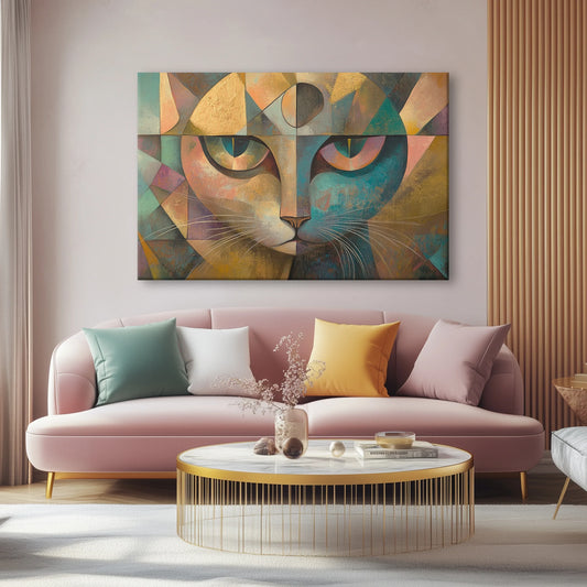 Golden Cat Canvas Print Robussi