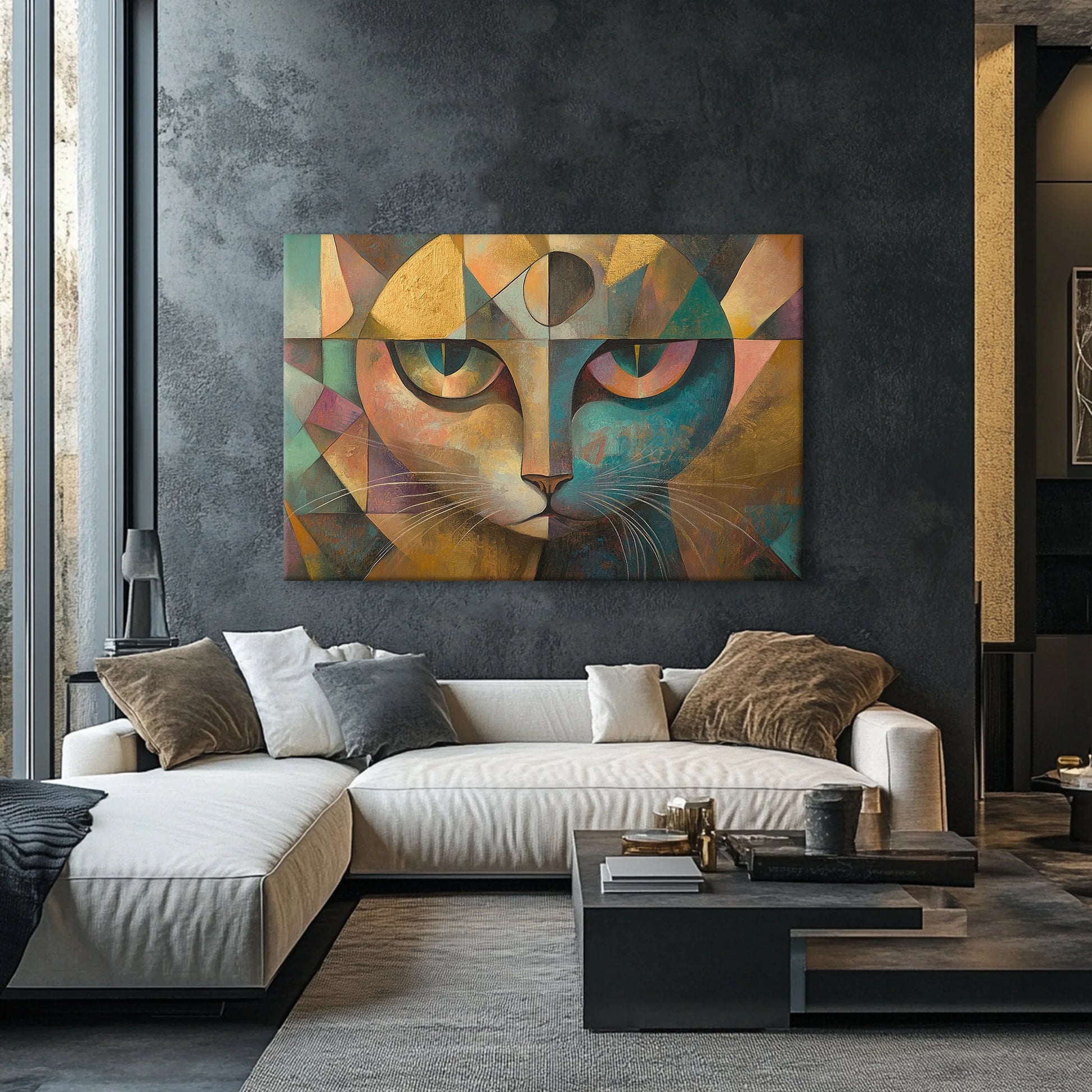 Golden Cat Canvas Print Robussi