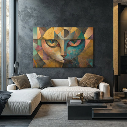 Golden Cat Canvas Print Robussi