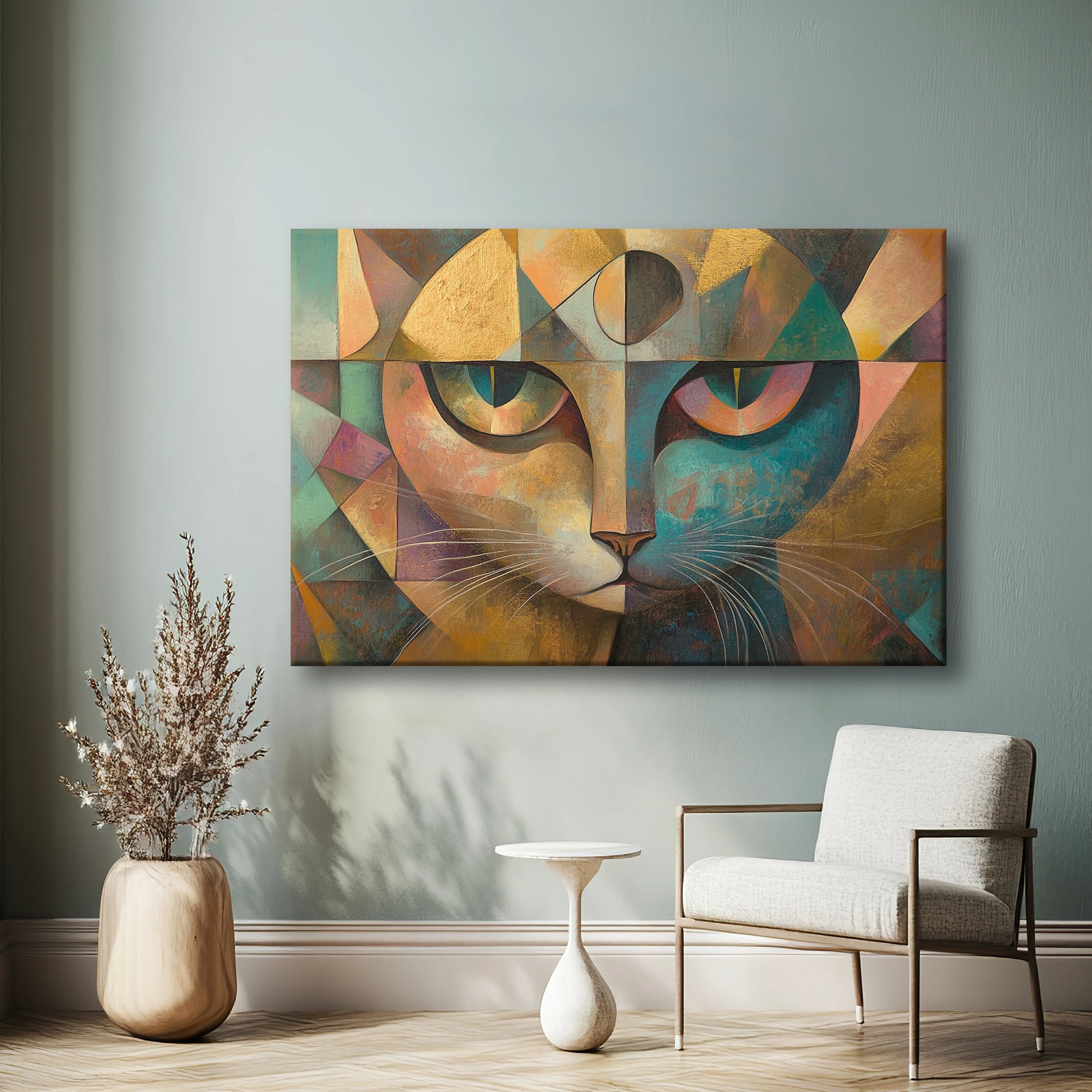 Golden Cat Canvas Print Robussi