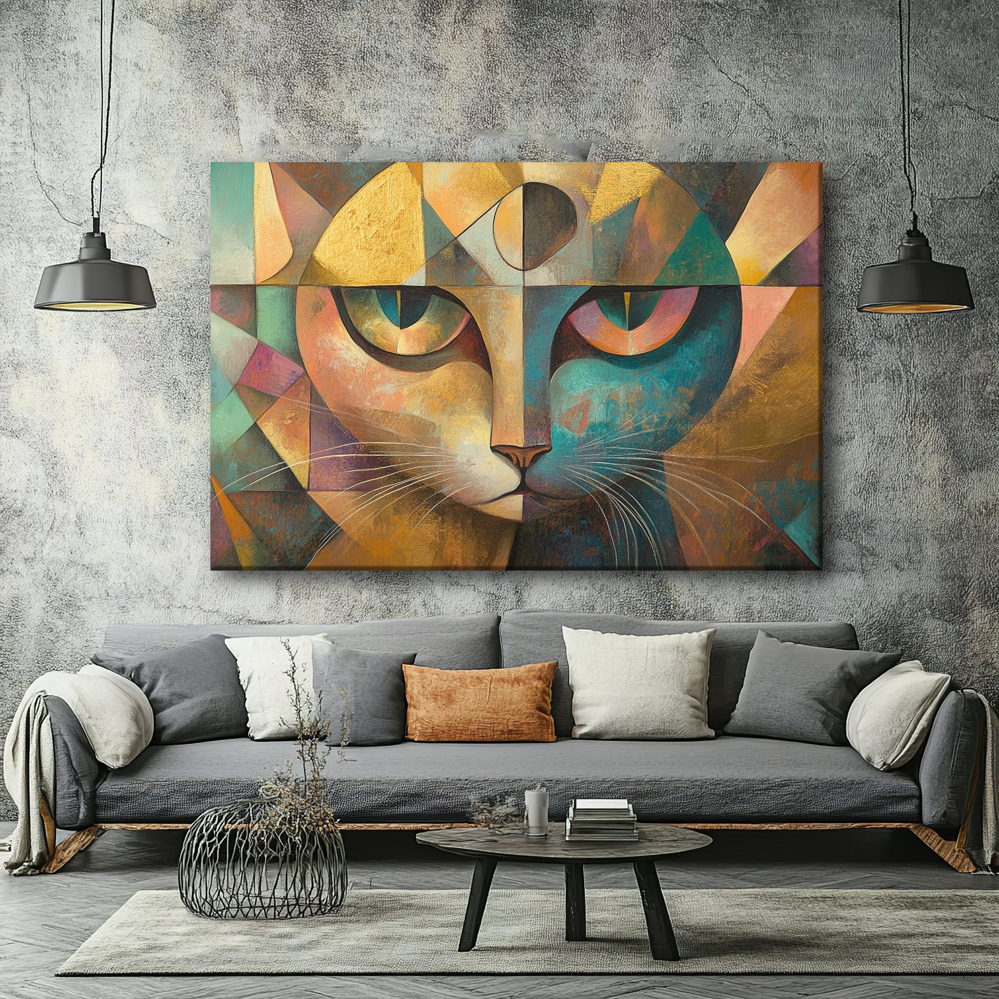 Golden Cat Canvas Print Robussi