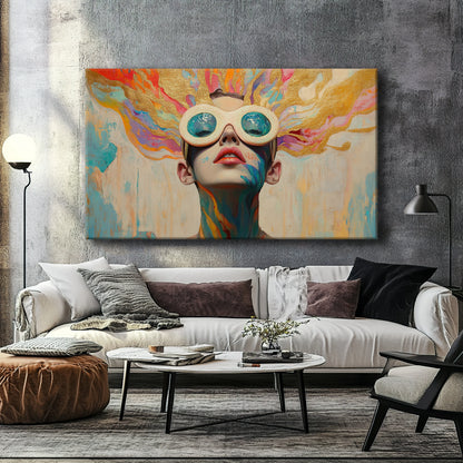 Golden Hair Canvas Print Robussi
