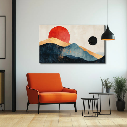 Golden Mountain Canvas Print Robussi
