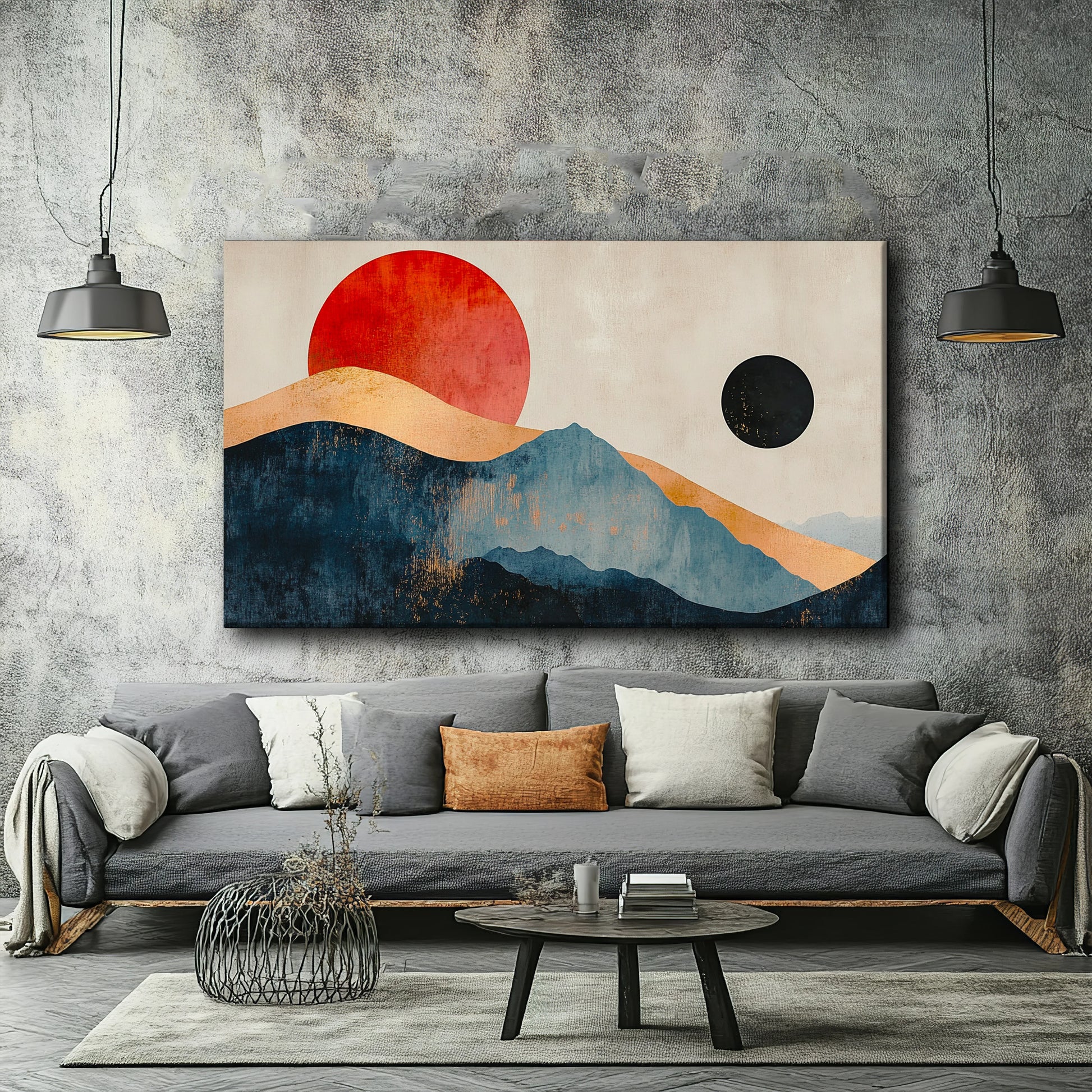 Golden Mountain Canvas Print Robussi