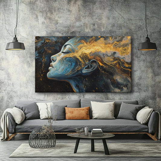 Golden Scars Canvas Print Robussi