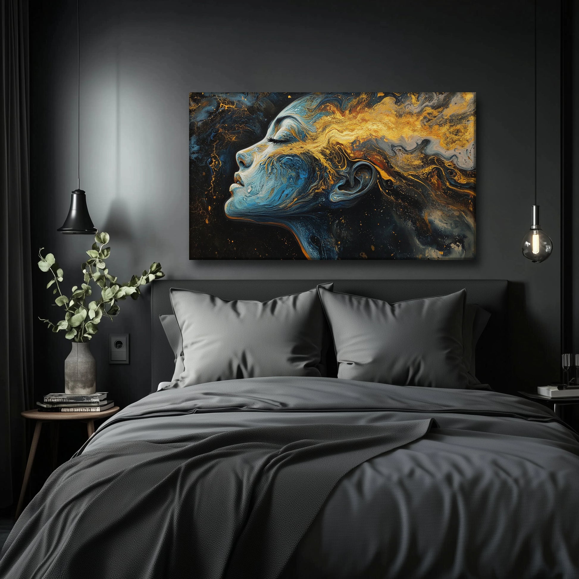 Golden Scars Canvas Print Robussi