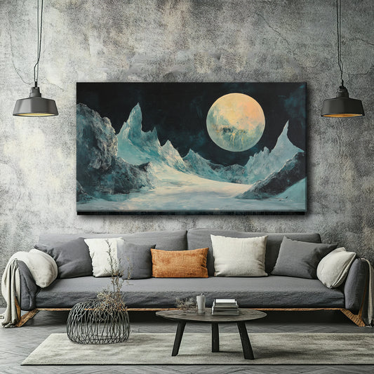 Ice Moon Canvas Print Robussi