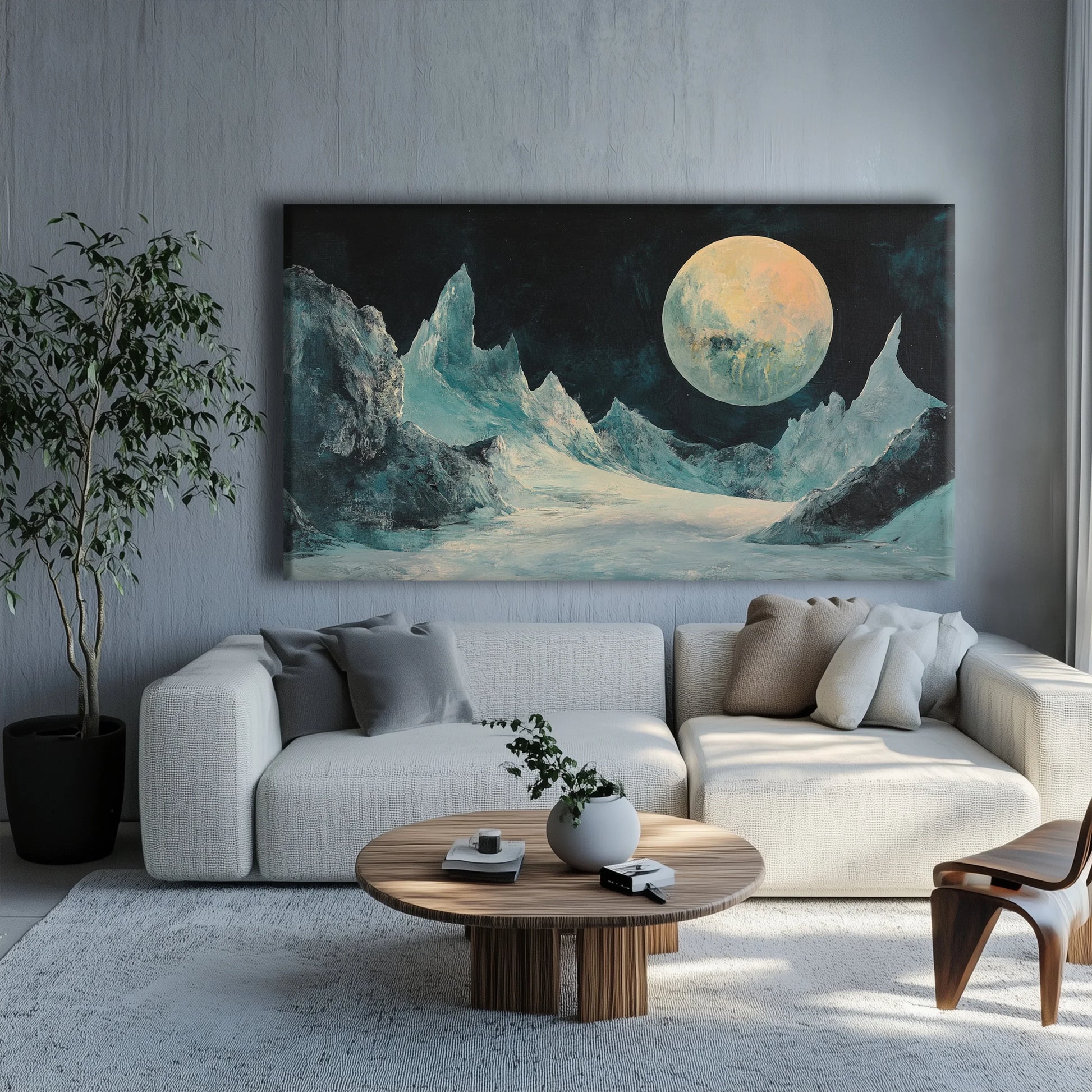 Ice Moon Canvas Print Robussi