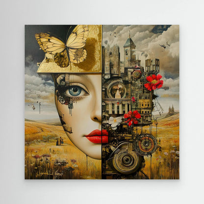 Machine City Canvas Print Robussi