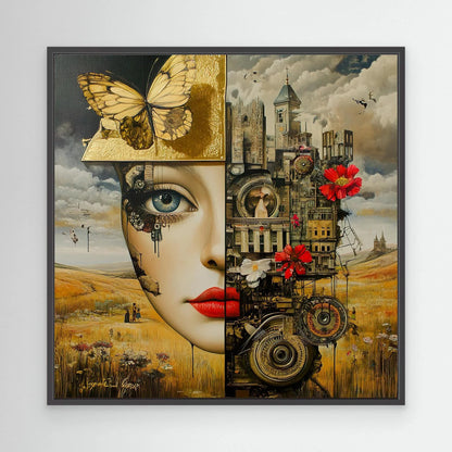 Machine City Canvas Print Robussi
