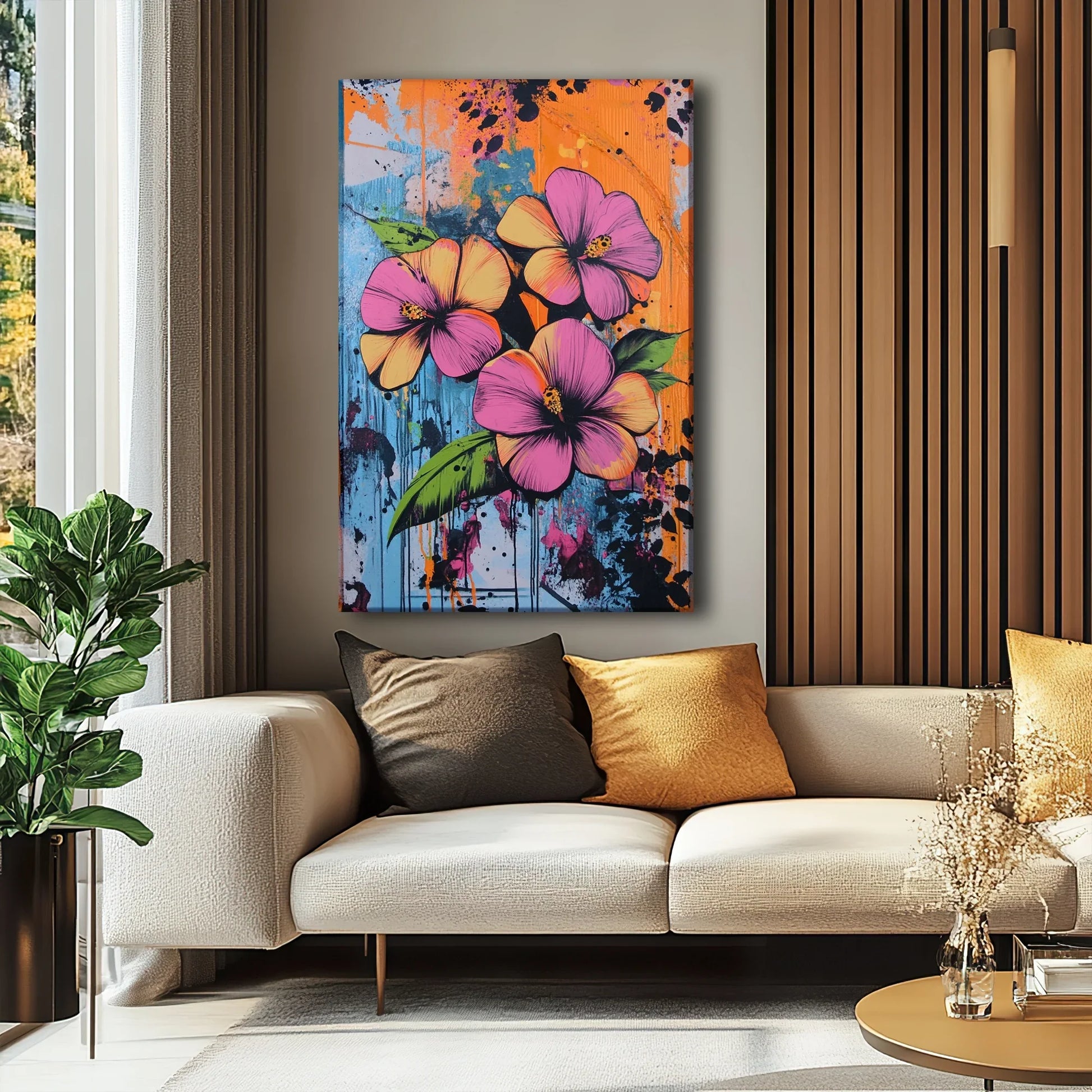 Orange Blues Canvas Print Robussi