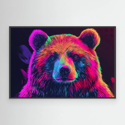Pink Bear Canvas Print Robussi
