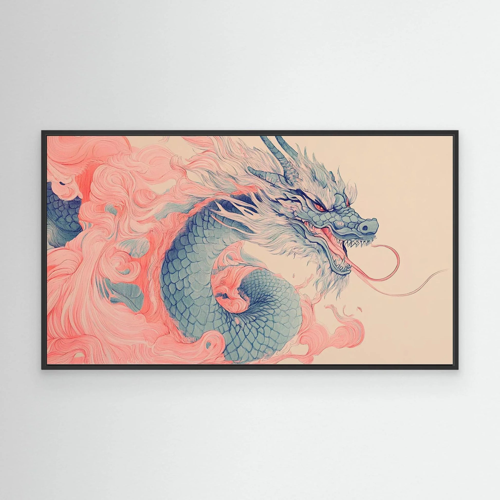 Pink Dragon Canvas Print Robussi