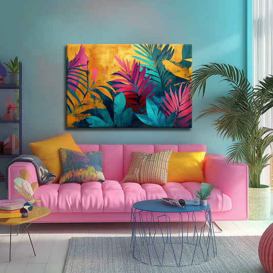 Pink Garden Canvas Print Robussi
