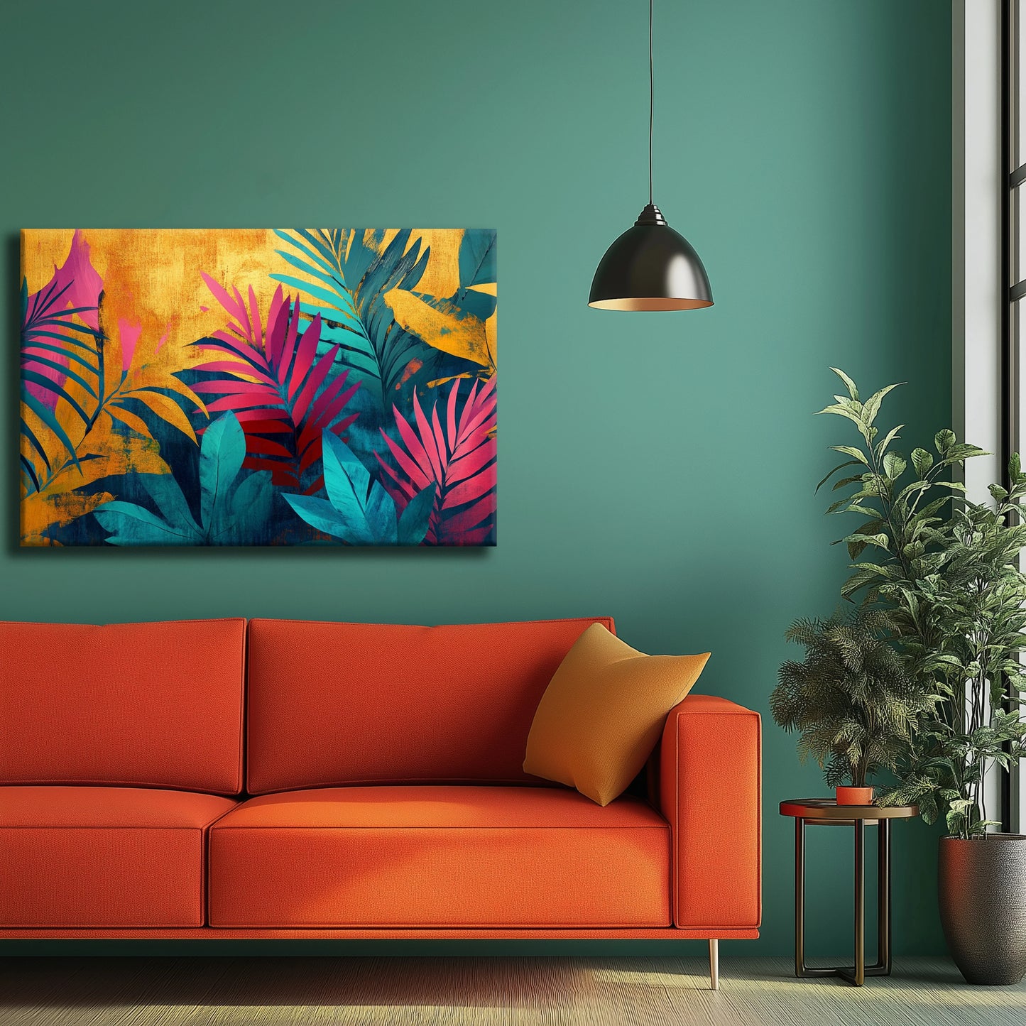 Pink Garden Canvas Print Robussi