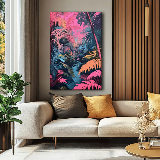 Pink Jungle Canvas Print Robussi