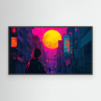 Pink Night Canvas Print Printumo