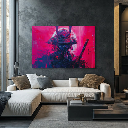 Pink Samurai Canvas Print Robussi