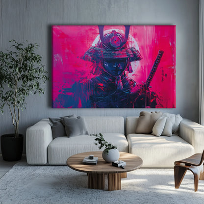 Pink Samurai Canvas Print Robussi