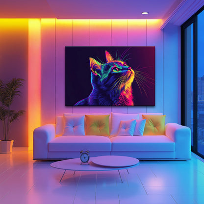 Rainbow Cat Canvas Print Robussi