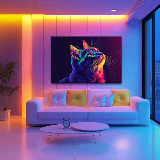 Rainbow Cat Canvas Print Robussi