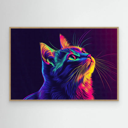 Rainbow Cat Canvas Print Robussi