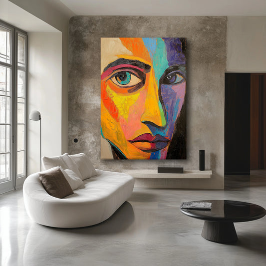 Rainbow Face Canvas Print Robussi