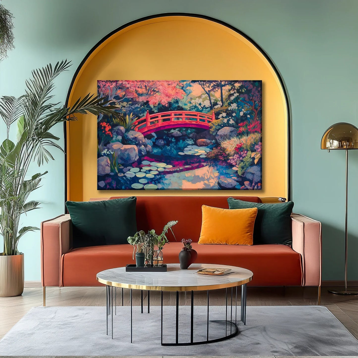 Red Bridge Canvas Print Robussi