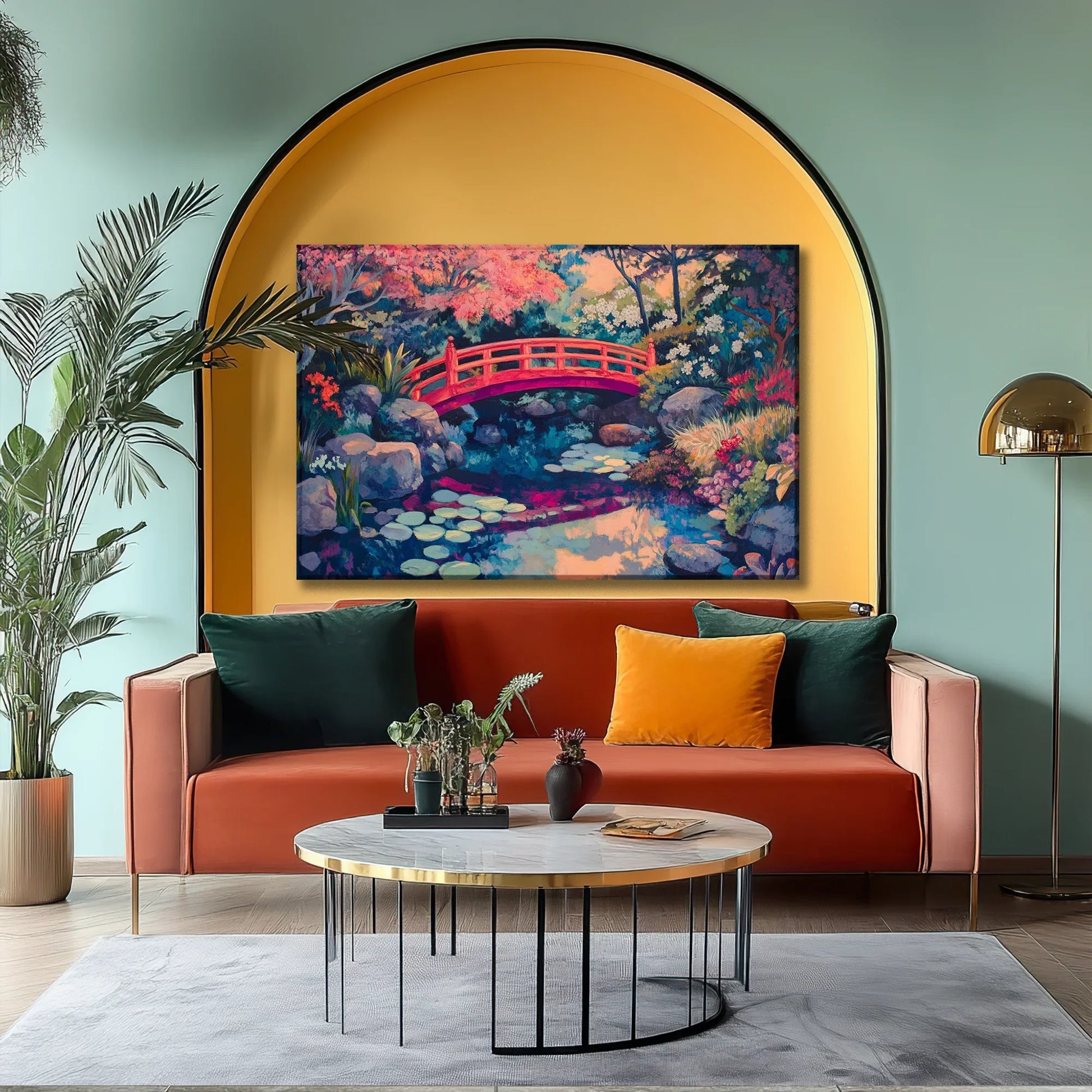Red Bridge Canvas Print Robussi