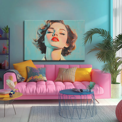 Red Lips Alway Lie Canvas Print Robussi