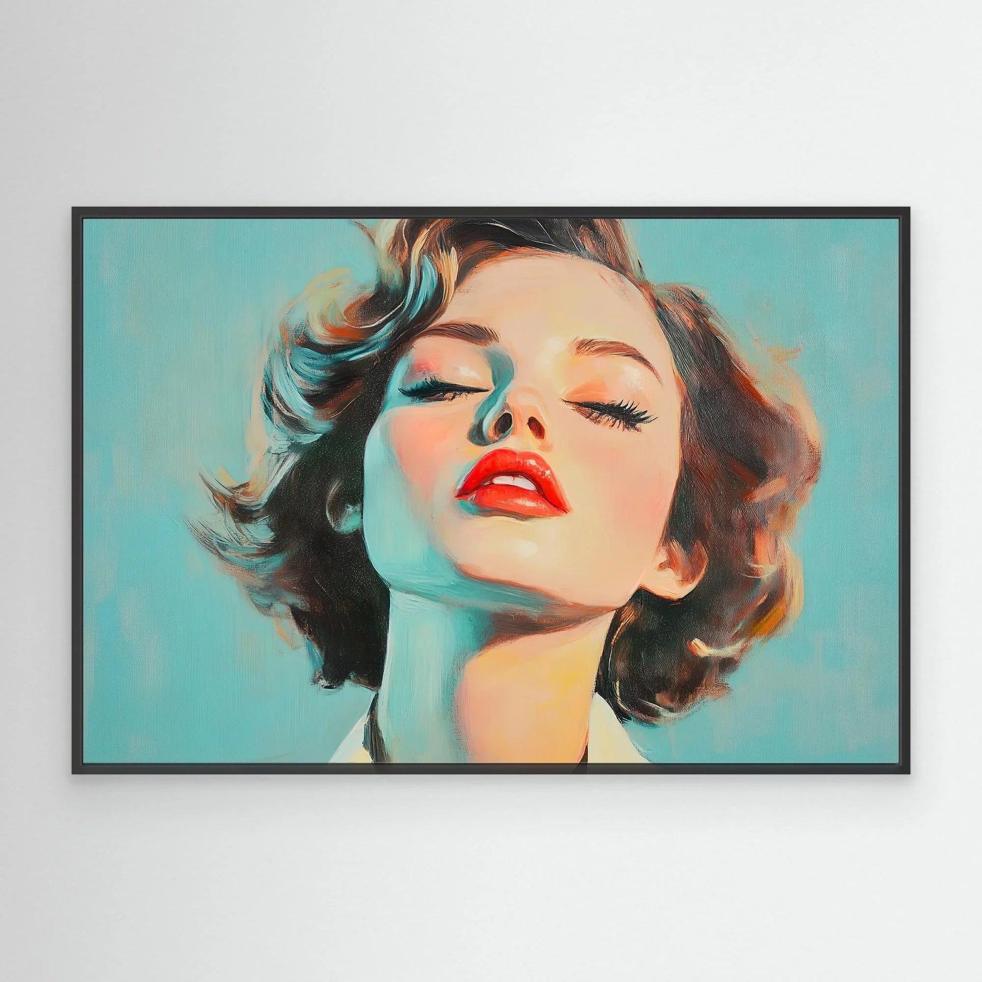 Red Lips Alway Lie Canvas Print Robussi