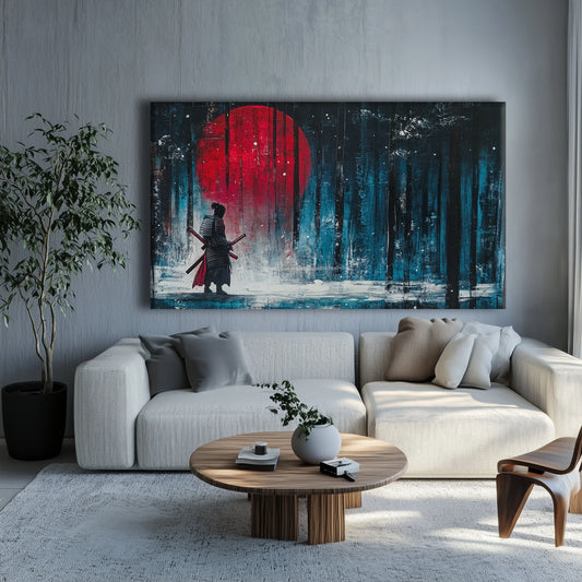 Red Moon Canvas Print Robussi